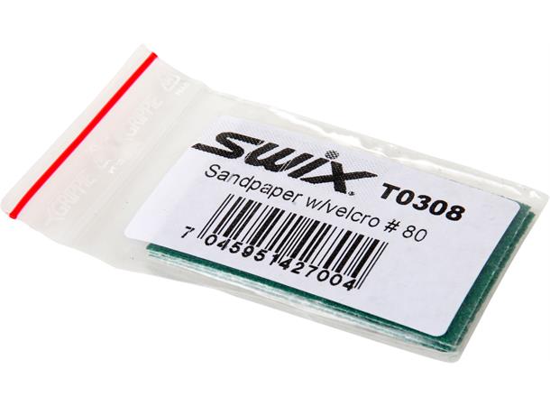 Swix T308 Sandpaper velcro 3pcs., # 80 